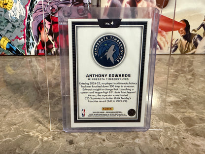 Anthony Edwards 2024-25 Panini Obsidian Basketball Black Color Blast SSP
