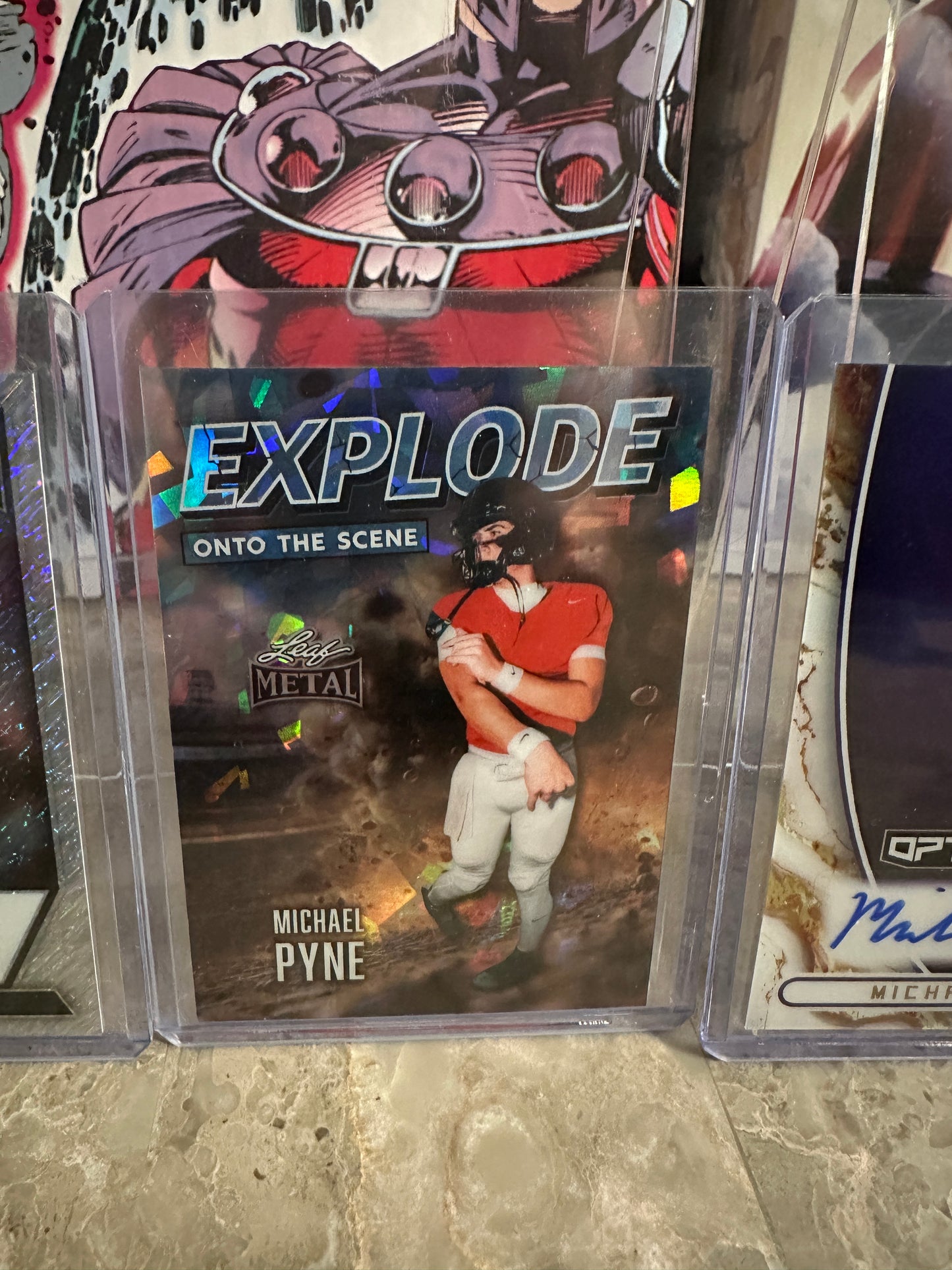 2026 Leaf Metal Michael Pyne Purple Prismatic Auto /7 & Silver Auto /12 4-Card Lot