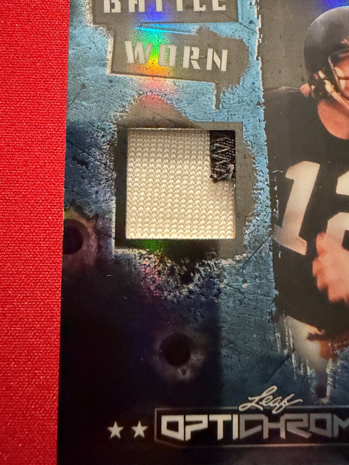 2026 Leaf Optichrome Terry Bradshaw Battle Worn Platinum Multicolor Game-Used /8