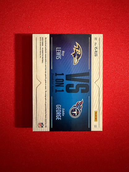Ray Lewis vs. Eddie George 2025 Panini Silhouette Football Dual Patch Auto Booklet