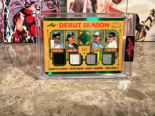 Randy Johnson Biggio Smoltz Alomar 2026 Leaf Seasons In the Sun Debut Season 4-Patch /7