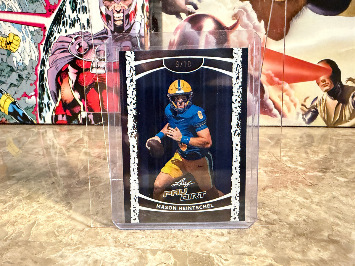 Mason Heintschel Leaf Paydirt Football Base Blue Color Match /10 #177