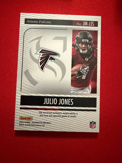 Julio Jones 2025 Panini Silhouette Jumbo Memorabilia /99 Base /49 2-Card Lot