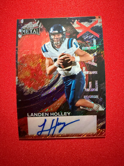 2026 Leaf Metal Football Landen Holley Metal X Red Prismatic 1/1