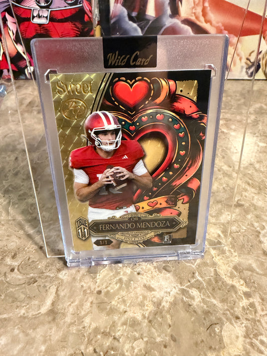 Fernando Mendoza 2026 Wild Card Wild Art 1/1 Gold Vinyl