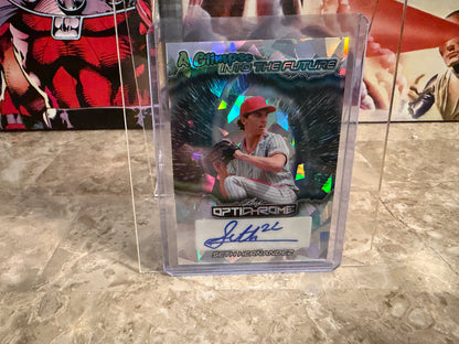 Seth Hernandez 2025 Leaf Optichrome Glimpse Into Future Auto Silver Crystal /10