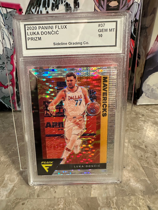 Luka Doncic #37 Graded 10 Gem Mint (2019 Panini Flux) - Prizm