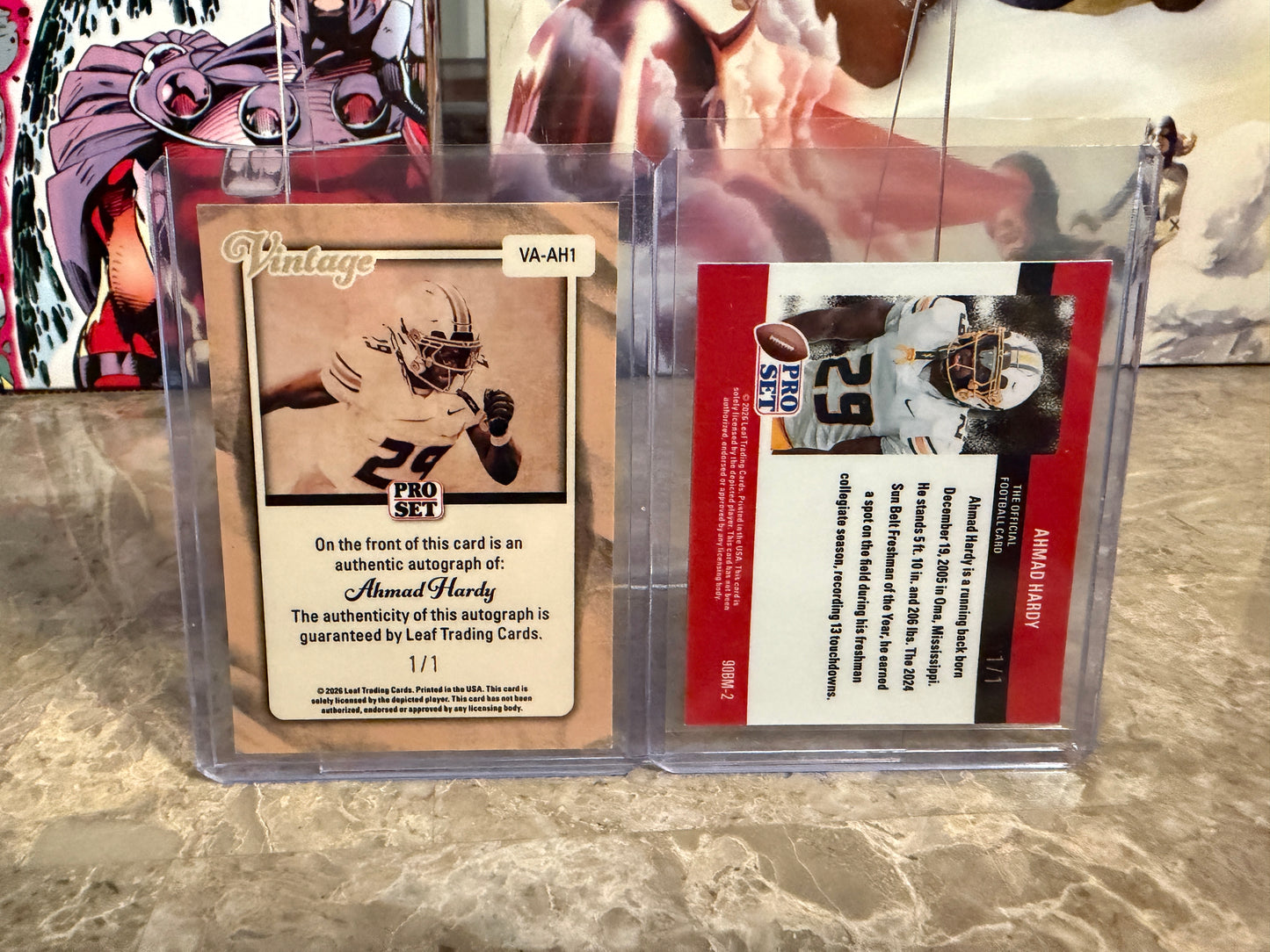 Ahmad Hardy 2026 Leaf Pro Set Metal Vintage Auto Red Flood 1990 Mini Gold Super 1/1 Lot