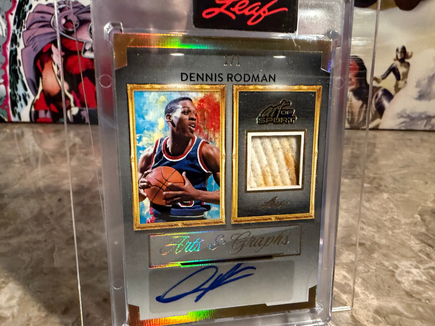 Dennis Rodman 2026 Leaf Art of Sport Arts & Graphs Patch Auto Gold 1/1