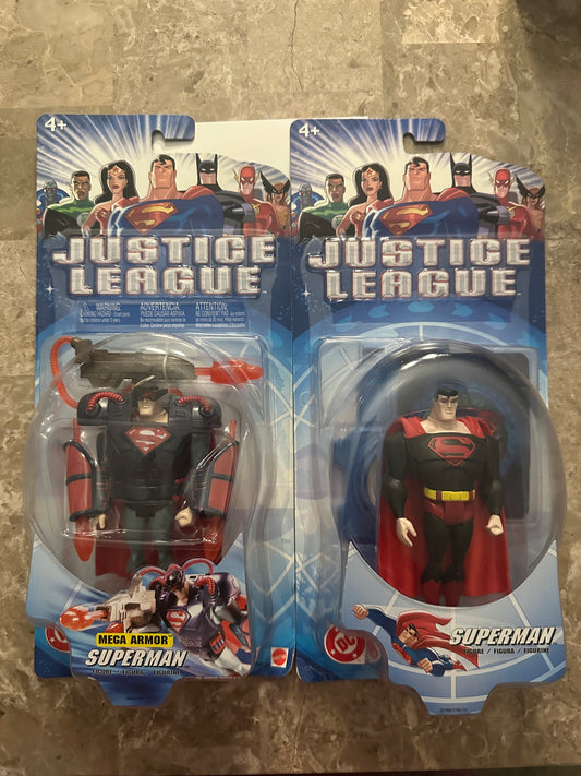 Justice League Animated Superman & Superman Mega Armor (Mattel) - New Sealed