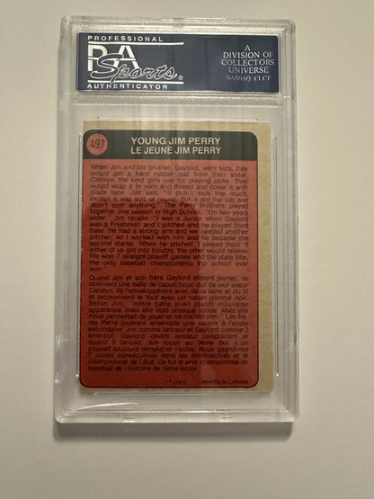 Jim Perry #497 PSA Graded VG-EX 4 (1972 O-Pee-Chee)