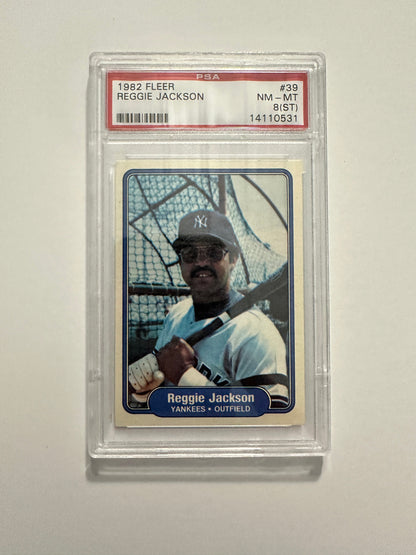 Reggie Jackson #39 PSA Graded NM-MT 8 (ST) (1982 Fleer)