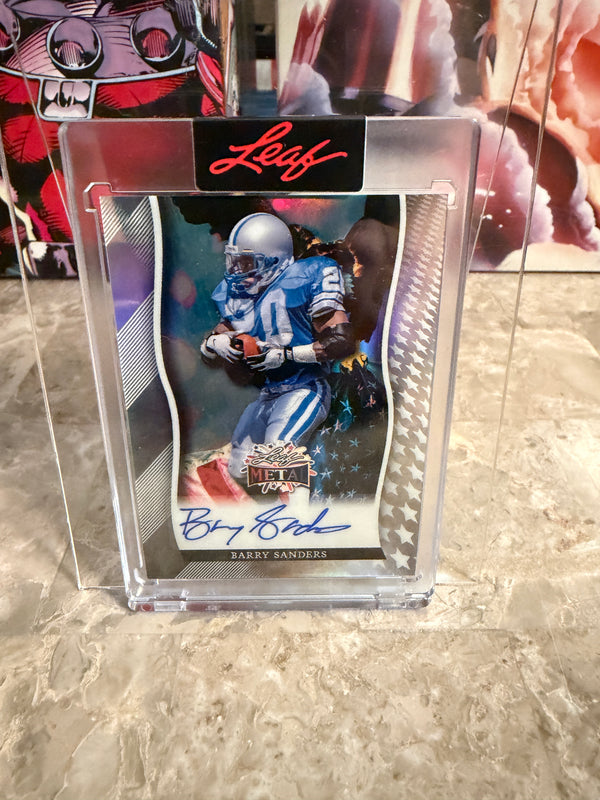 (2026/06/29) Barry Sanders 2026 Leaf Metal Independence Day Silver Bald Eagle Auto 6/7 (Copy)