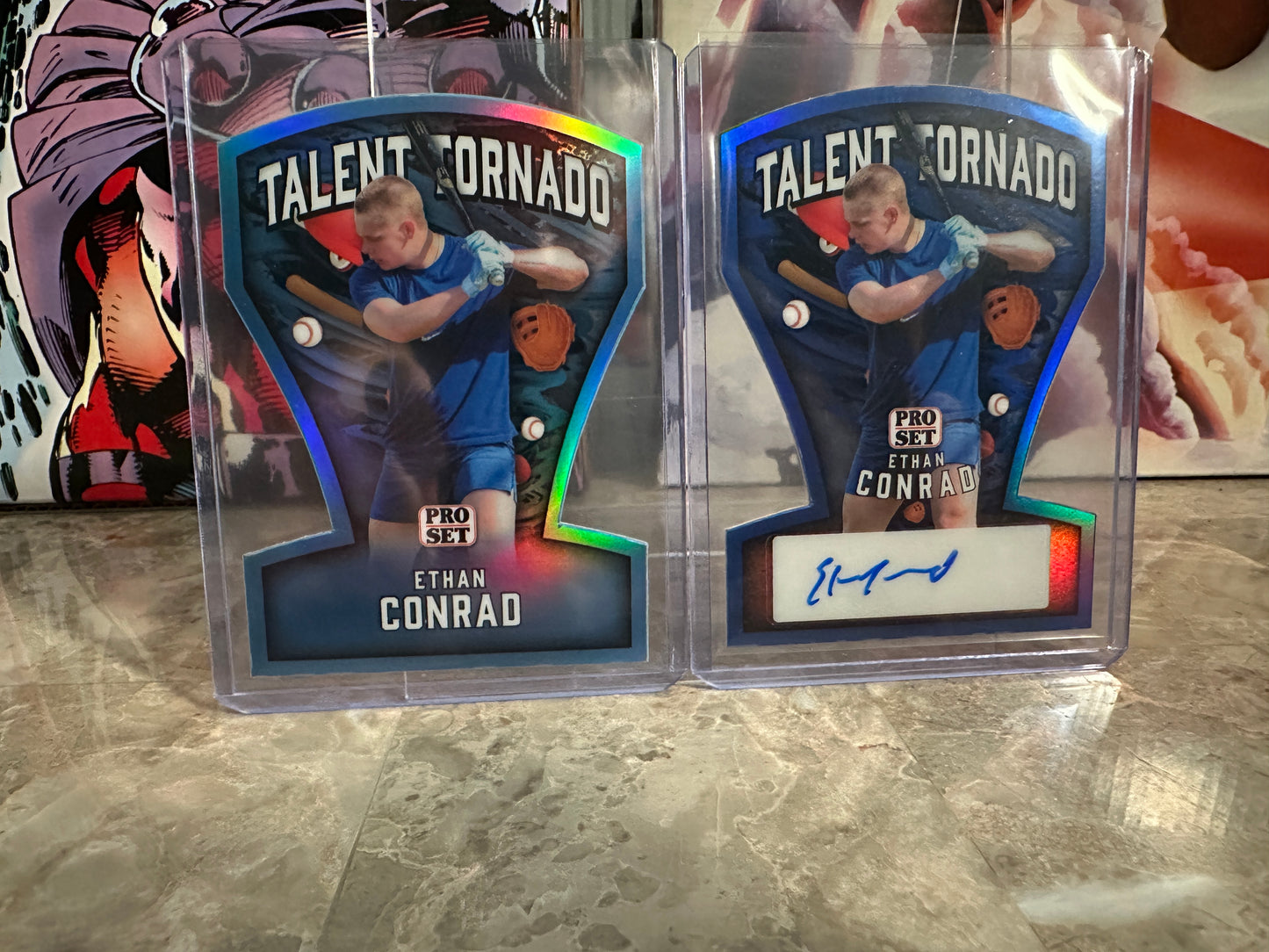 Ethan Conrad 2026 Pro Set Talent Tornado Lot /5 Blue AUTO & /8 Platinum