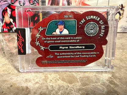 Ryne Sandberg 2026 Leaf Seasons In The Sun Summer of Glove Silver Game-Used /25