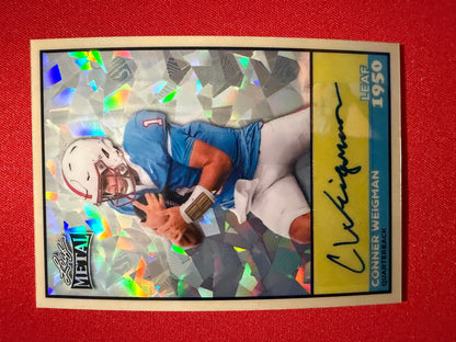 2026 Leaf Metal Football Conner Weigman 1950 AUTO Silver Crystal 1/1