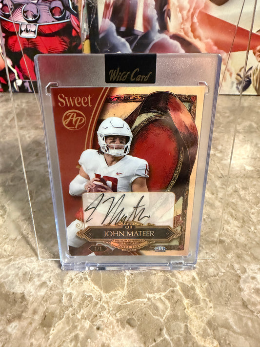 John Mateer 2026 Wild Card Wild Art 1/1 Auto