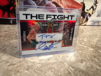 Tyson Fury Deontay Wilder 2026 Leaf Metal Ring Kings The Fight Dual Auto Red /4