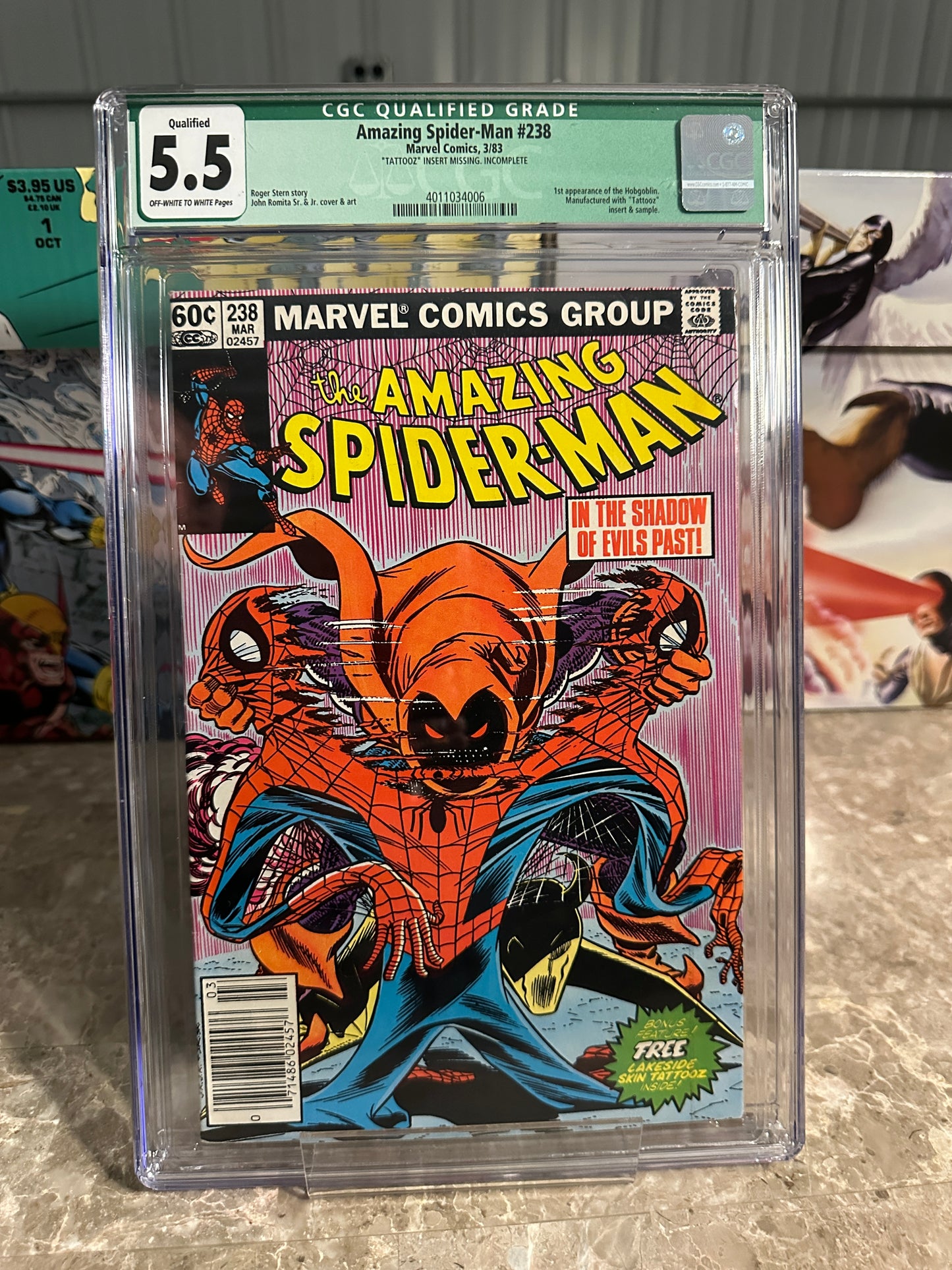 Amazing Spider-Man #238 Newsstand CGC 5.5 Qualified No Tattooz (1983 Marvel)