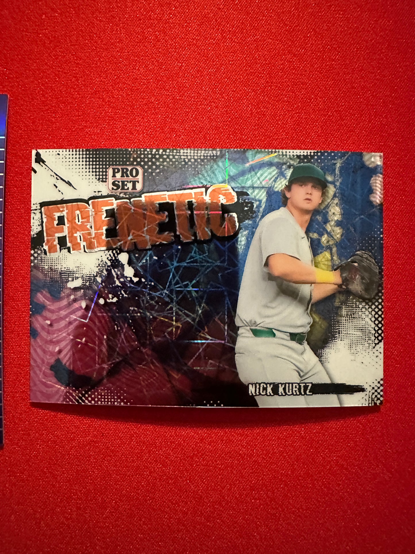 Nick Kurtz 2026 Pro Set Two Card Lot 1989 Purple AUTO /8 Frenetic Blue /10