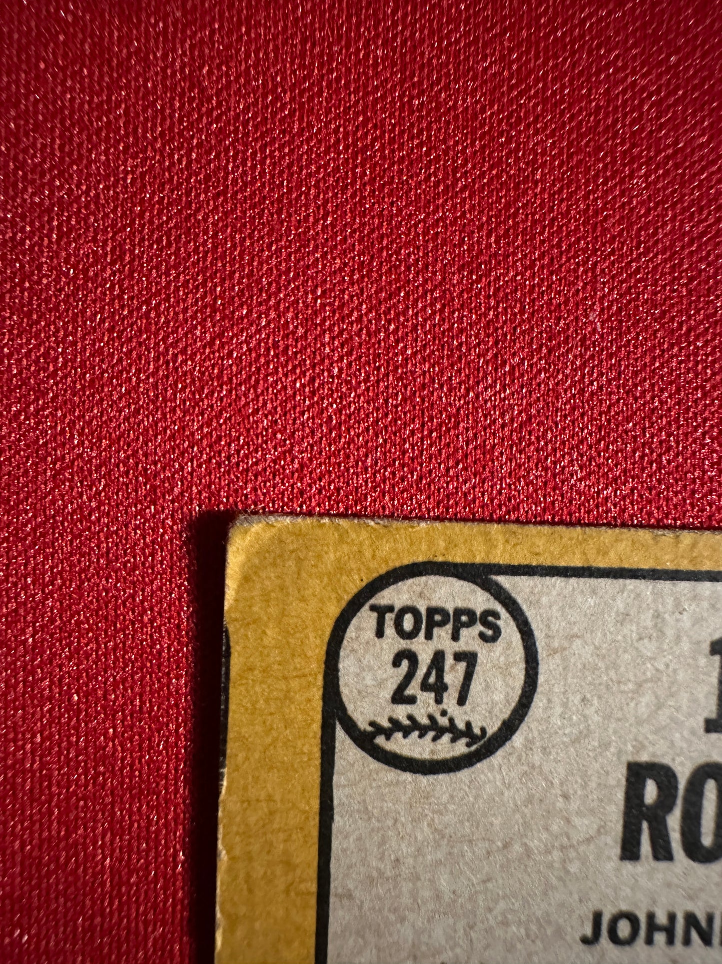 1968 Topps #247 Johnny Bench Rookie RC - Great Color - Clean Back - No Creases