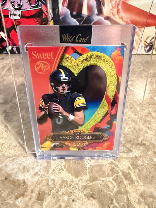 Aaron Rodgers 2026 Wild Card Wild Art 1/1 Artist Proof Black