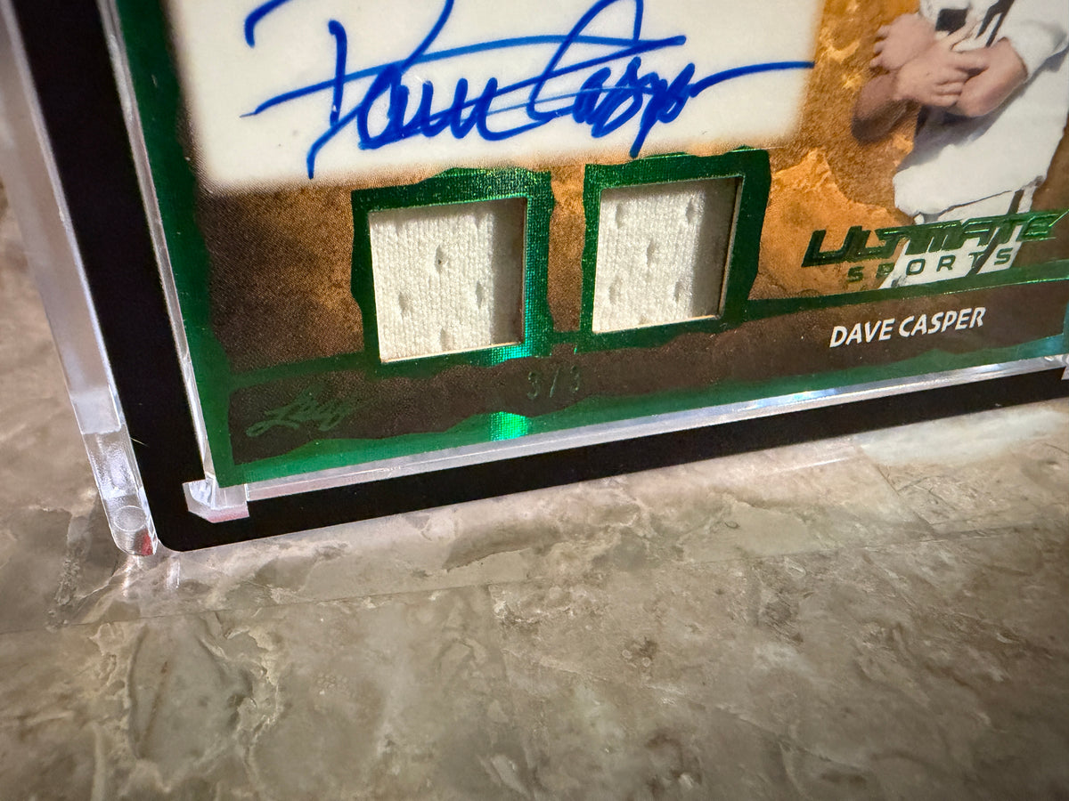 Dave Casper 2026 Leaf Ultimate Sports Signature Relic Quad Game-Used 3/3 Bookend