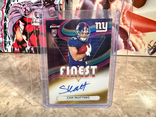 Cam Skattebo 2025 Topps Finest Rookie Finest Autographs Gold /50