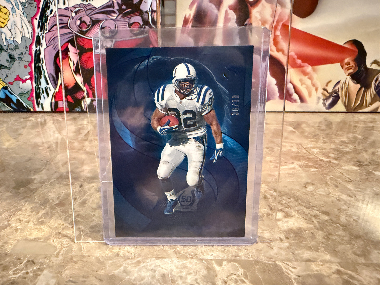 Edgerrin James 2025 Panini Silhouette Football Base Blue /99