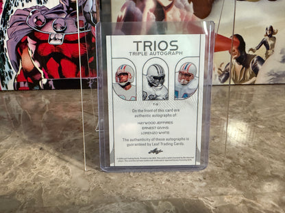 Jeffries Givins Lorenzo White 2026 Leaf Trinity Trios Triple Auto Oilers /6