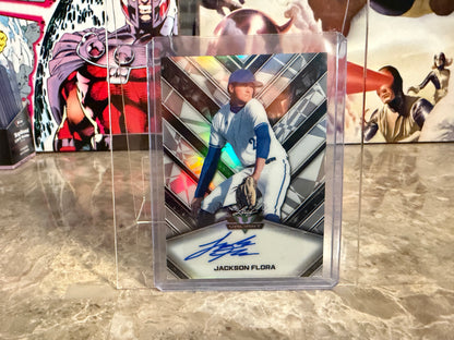 Jackson Flora 2026 Leaf Draft Edition Baseball Valiant Auto #VA-JF1