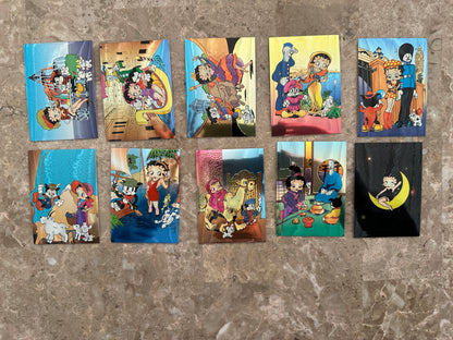 Betty Boop Pinups Complete Card Set + Nostalgia Chrome 1-5/Clear Chrome 1,4