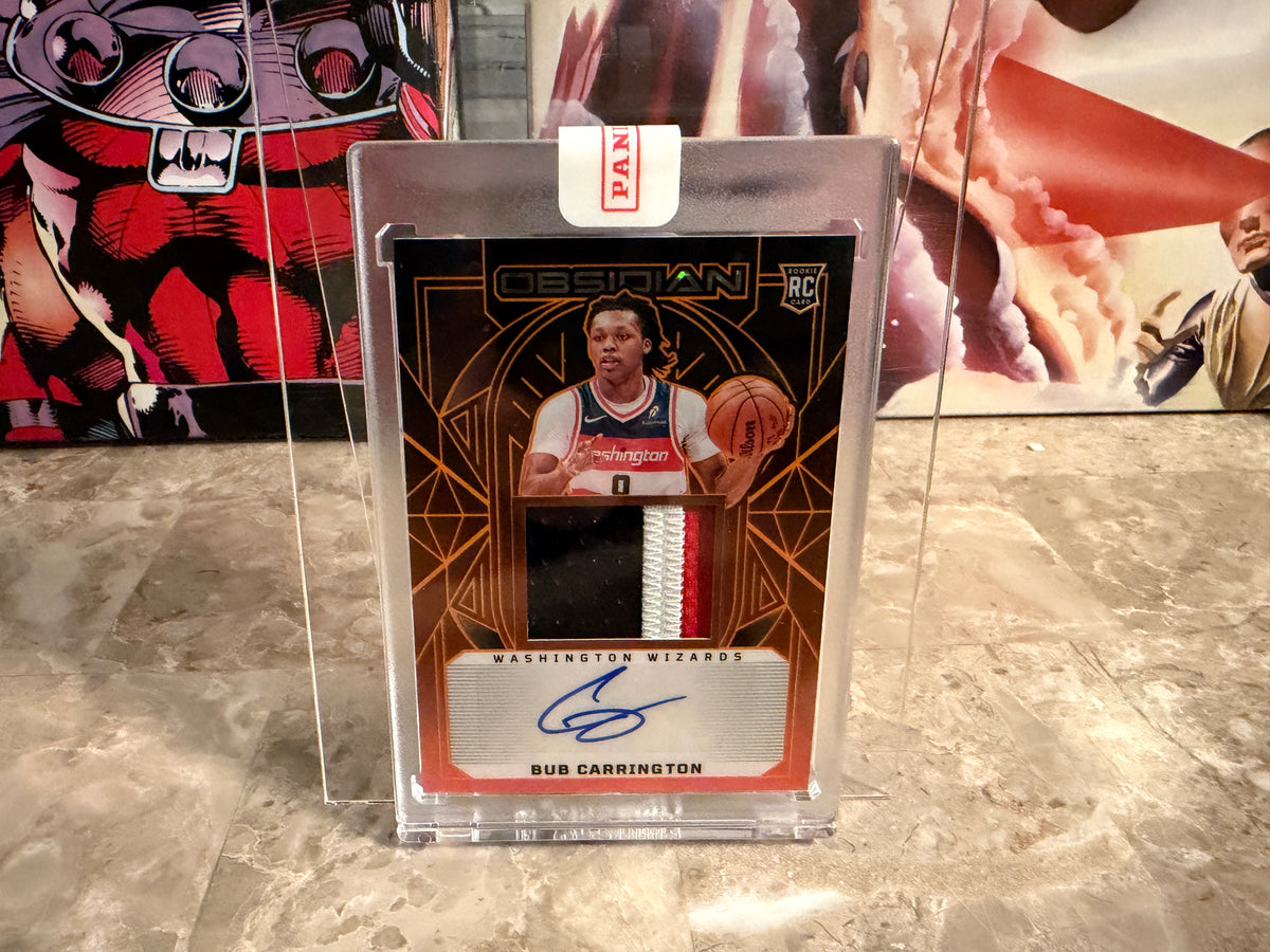 Bub Carrington 2024-25 Panini Obsidian Rookie Jersey Auto FOTL /18 #234