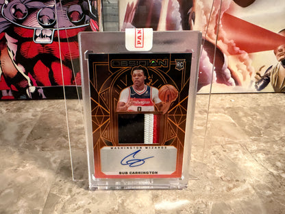 Bub Carrington 2024-25 Panini Obsidian Rookie Jersey Auto FOTL /18 #234