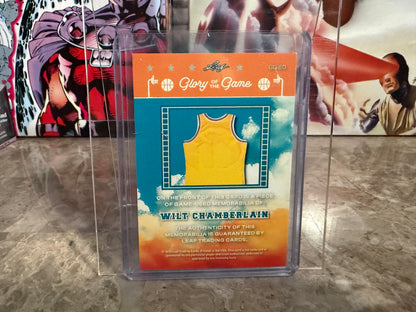 Wilt Chamberlain 2025 Leaf Glory of the Game Basketball Game Used Swatch Holo Dots /6