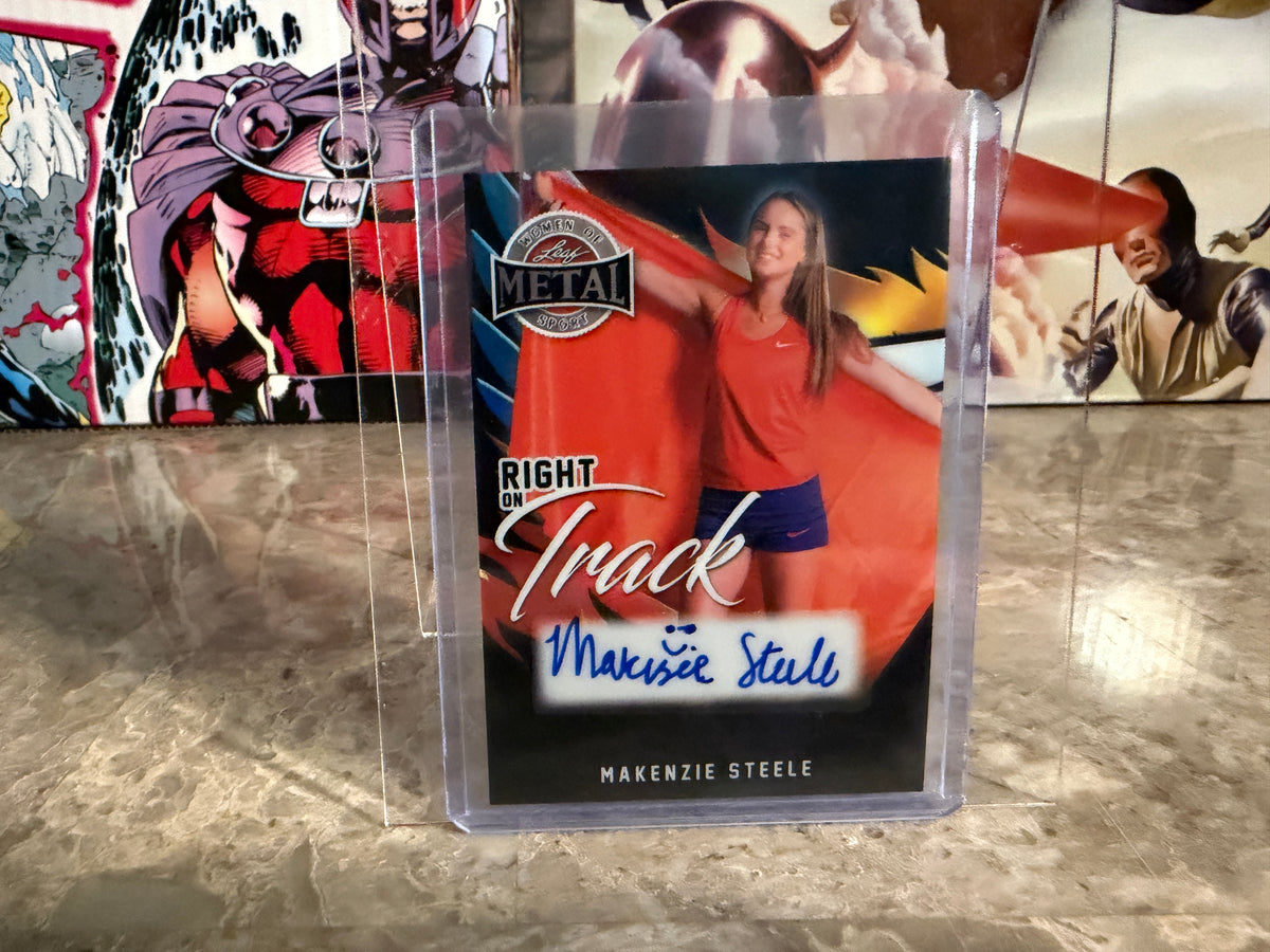 Makenzie Steele 2026 Leaf Metal Women Of Sport Right On Track Auto Black 1/1