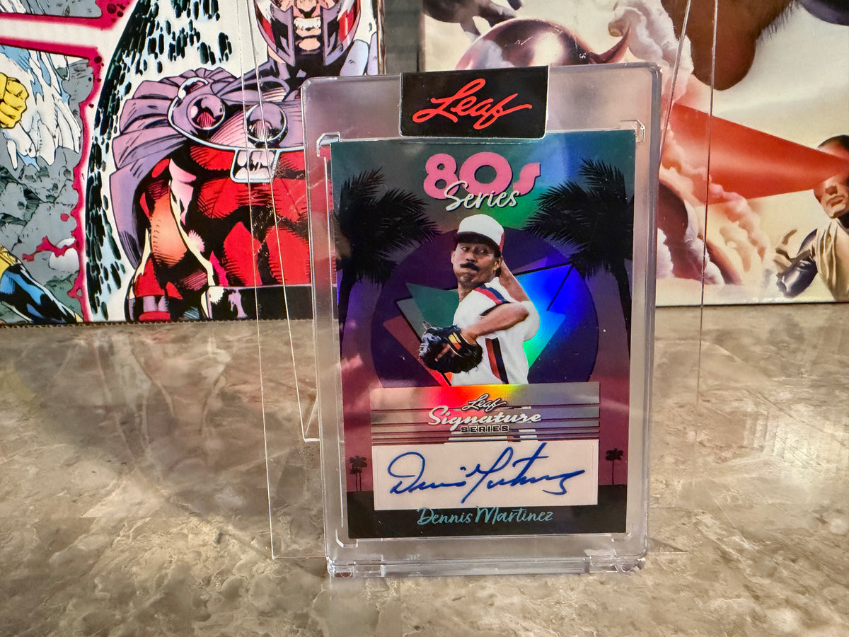 Dennis Martinez 2026 Leaf Signature Series 80s Series Auto Purple 1/1