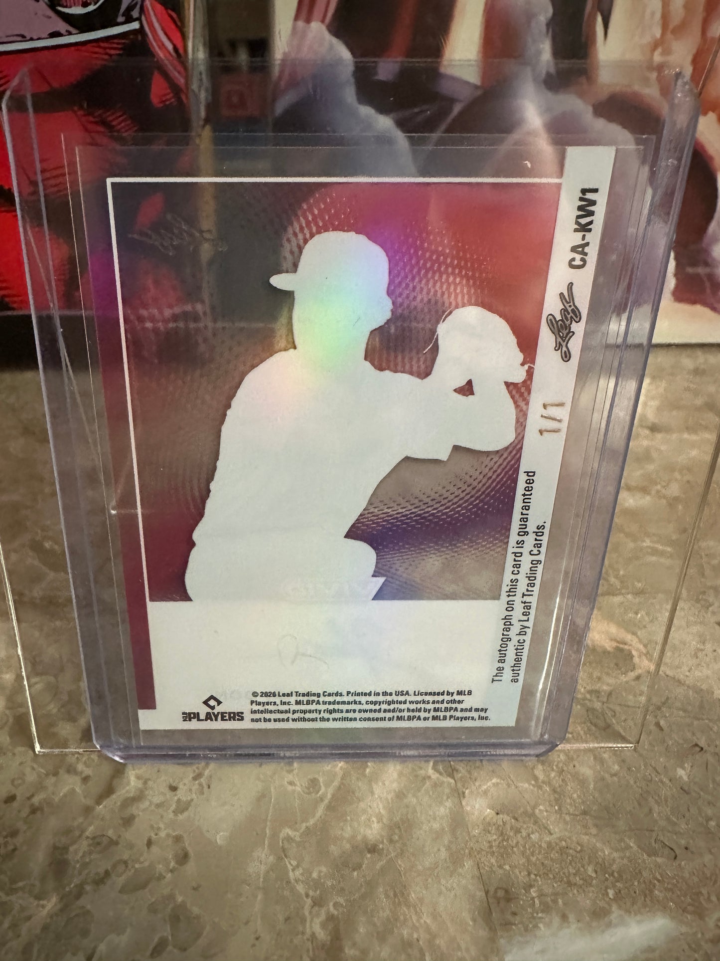 Kyson Witherspoon 2026 Leaf Vivid Red Acetate AUTO 1/1 Red Sox 1st Rd