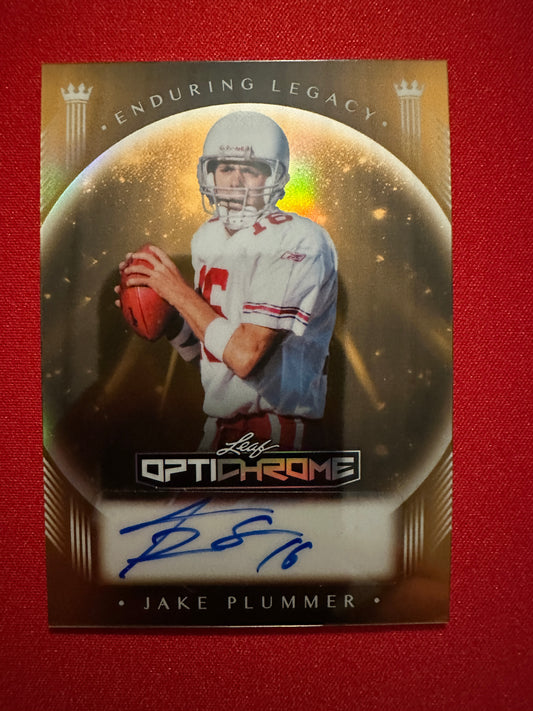 2026 Leaf Optichrome Football Jake Plummer Enduring Legacy Gold Auto 1/1
