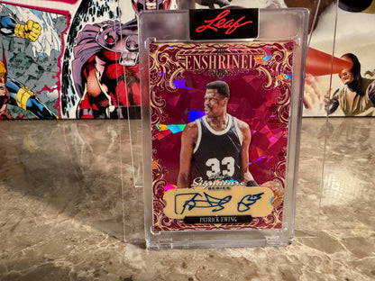 Patrick Ewing 2026 Leaf Signature Series Enshrined Auto Pink Crystal 1/1