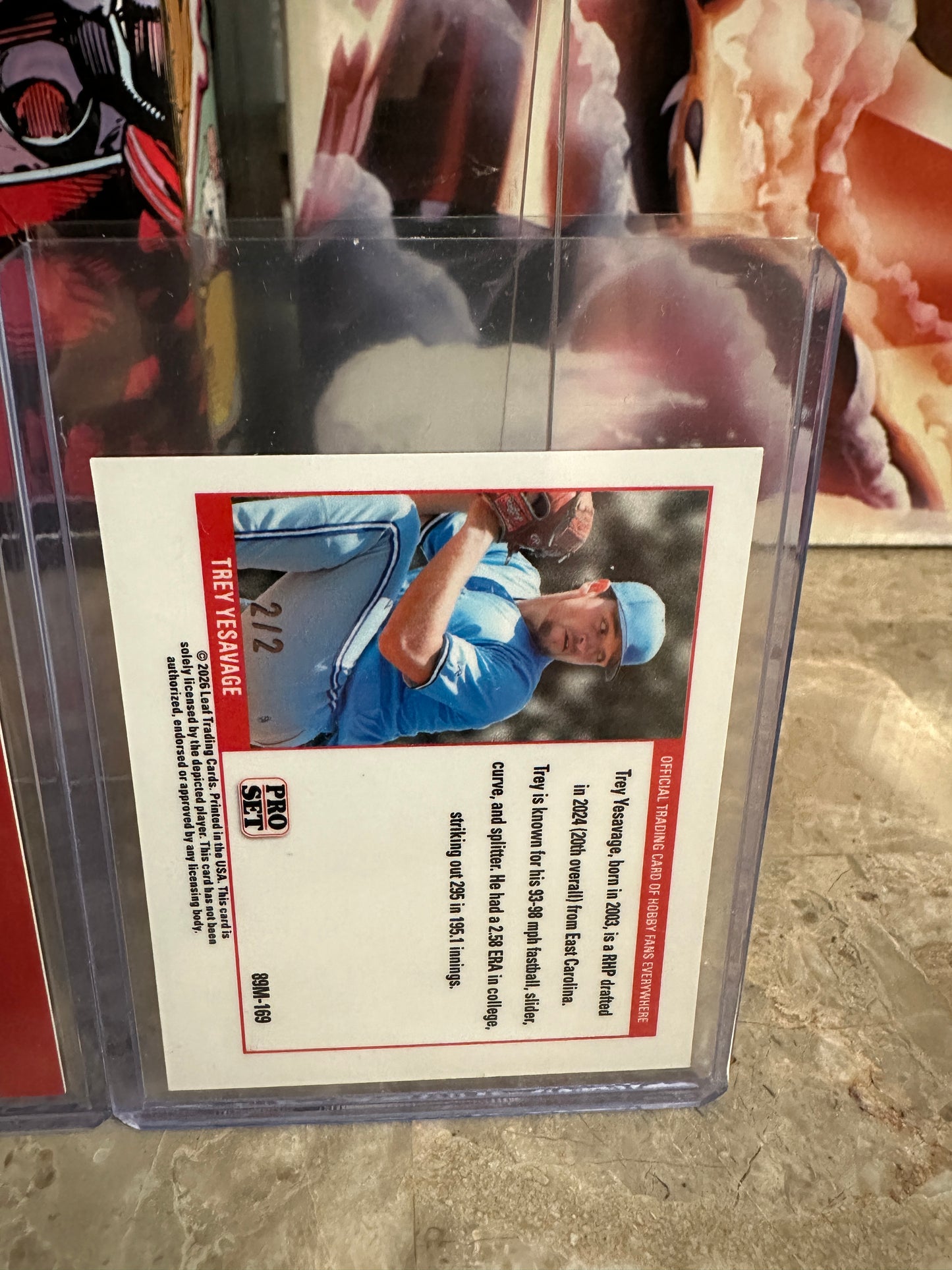 Trey Yesavage 2026 Pro Set Metal 1/1 Red Lazer AUTO & 1989 Mini Black /2 Lot - Blue Jays
