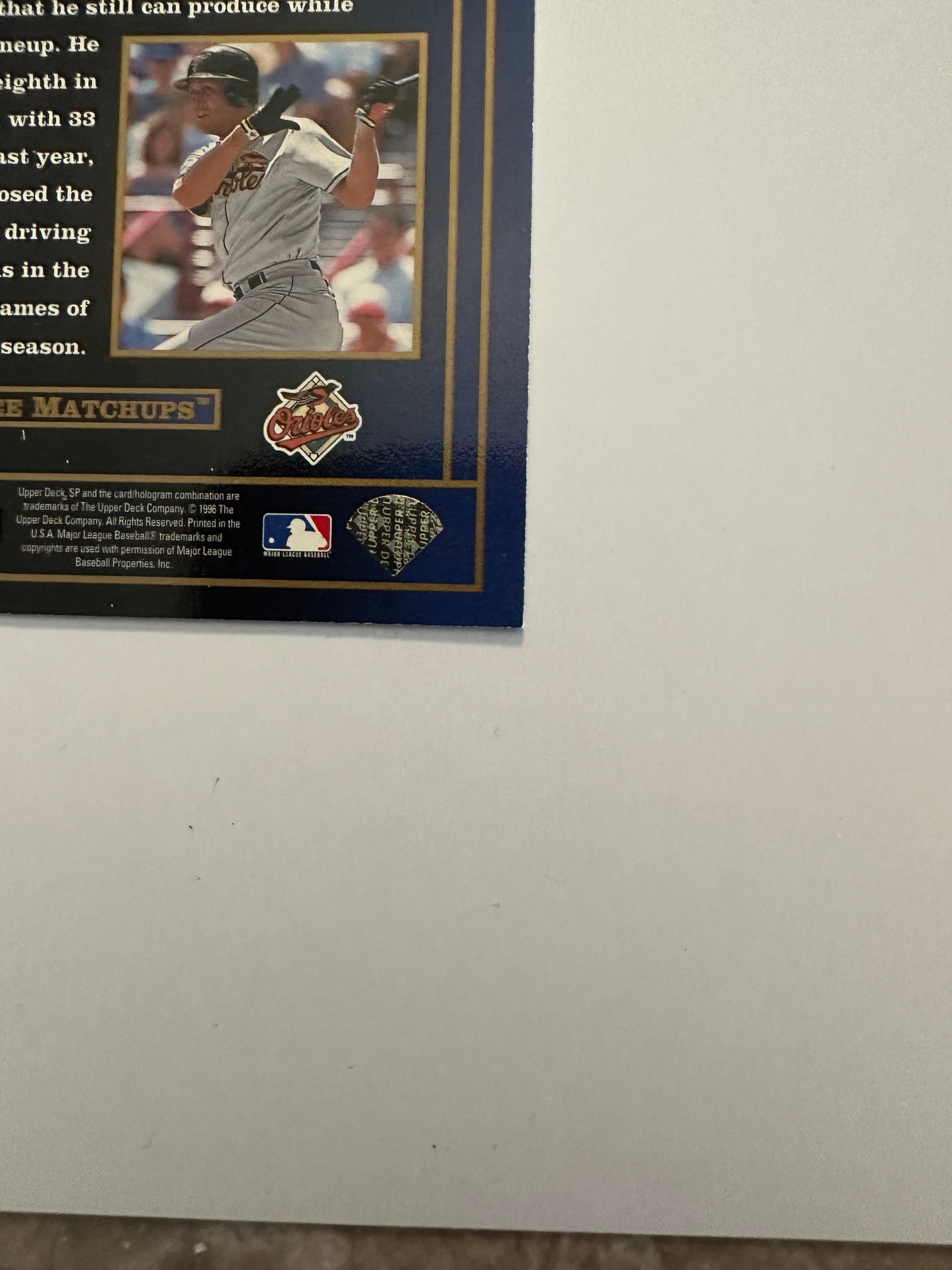 Cal Ripken Jr. #MM9/Greg Maddux #MM10 (1996 Upper Deck SP Marquee Matchups)