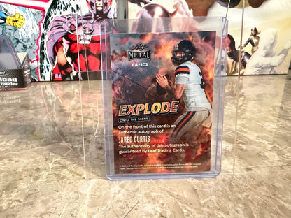 2026 Leaf Metal Football Jared Curtis Auto Explode Onto the Scene Super Gold Prismatic 1/1