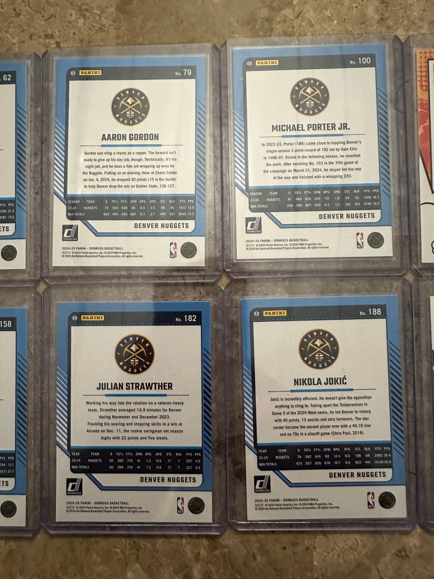 2024 Panini Donruss Basketball Denver Nuggets Team Set (10 cards)