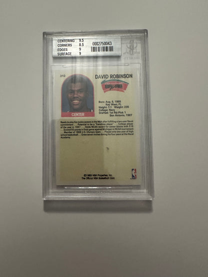 David Robinson #310 Beckett Graded Mint 9 (1989 Hoops)