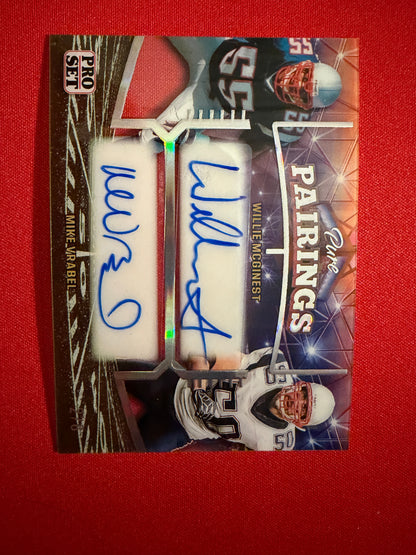 Willie McGinest Mike Vrabel 2026 Leaf Pro Set Metal Pure Pairings Acetate Dual Auto /8