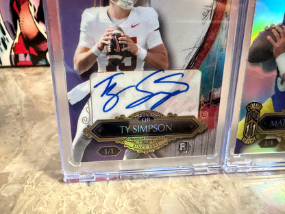 2026 Wild Card Wild Art Lot: Matthew Stafford 1/1 Color Match & Ty Simpson Auto