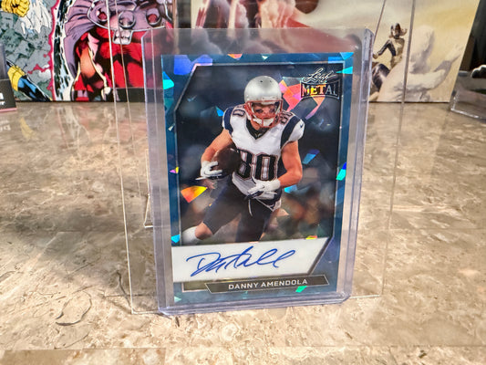 2026 Leaf Metal Football Danny Amendola On-Card Auto Platinum Crystal 3/7