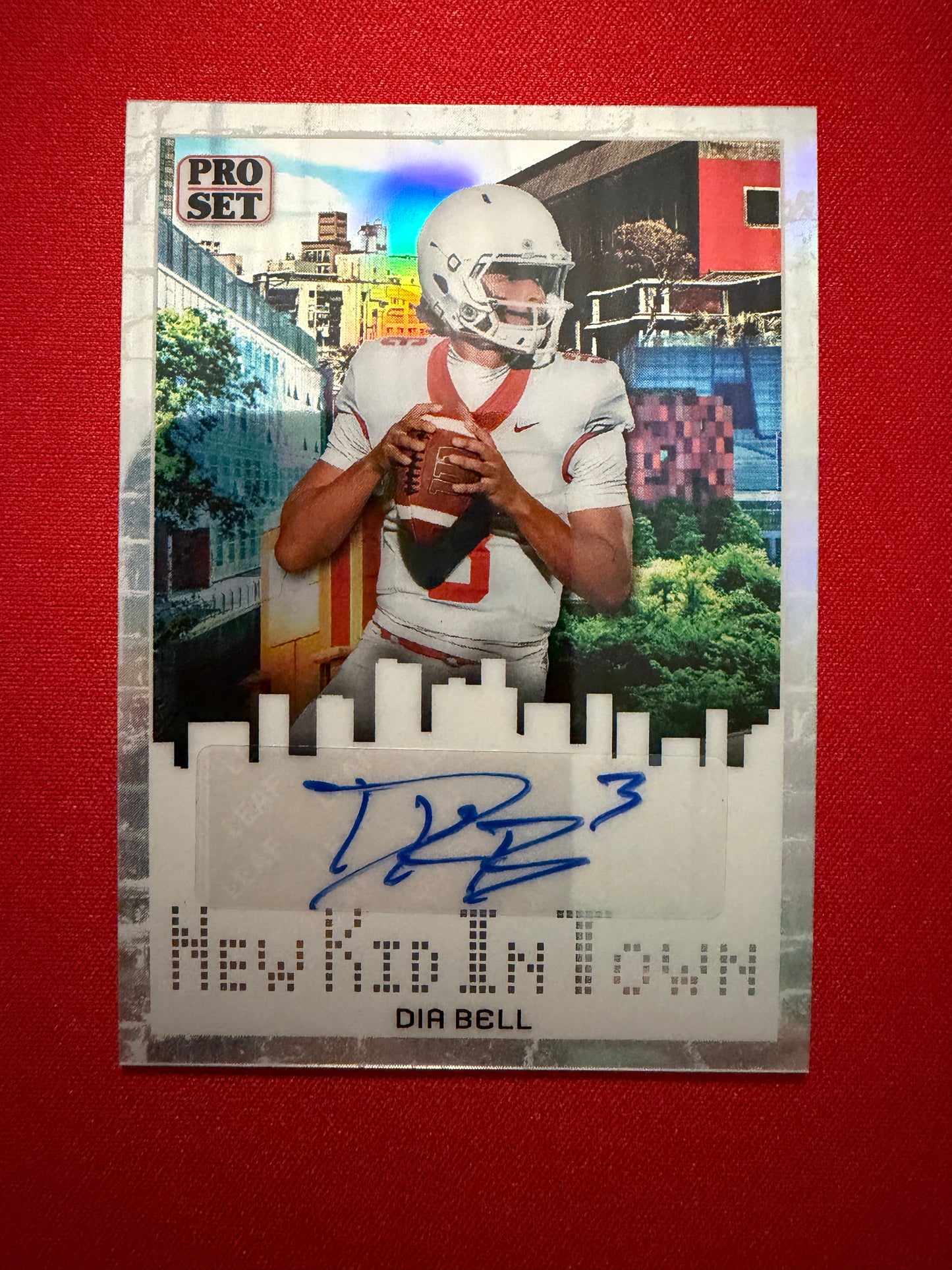 2026 Leaf Pro Set Metal Football Dia Bell New Kid In Town Auto /10