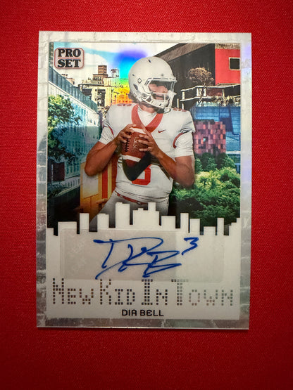 2026 Leaf Pro Set Metal Football Dia Bell New Kid In Town Auto /10